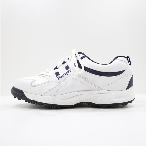 FootJoy GreenJoys White Synthetic Leather Soft Spike Golf Shoes - Men's 10.5 W - Picture 1 of 7